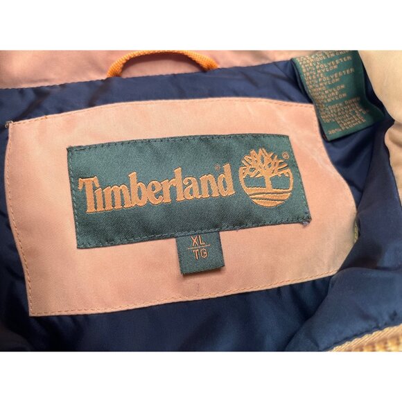 Timberland XL Puffer Vest Orange Duck Down & Feather Insulation 2005 93b - Picture 3 of 8